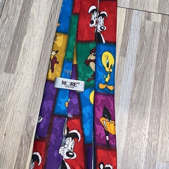 Looney tunes Mens neckties vintage Space Jam More design Bunbury handmade silk - Picture 3 of 8